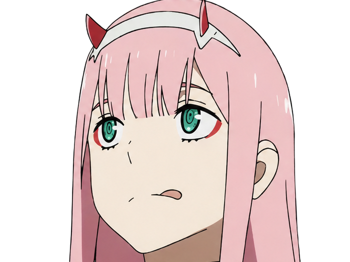 zero two darling franxx hybride humaine-hurleuse sapien femme waifu cheveux roses yeux verts manga anime