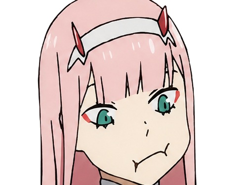 zero two darling franxx hybride humaine-hurleuse sapien femme waifu cheveux roses yeux verts manga anime