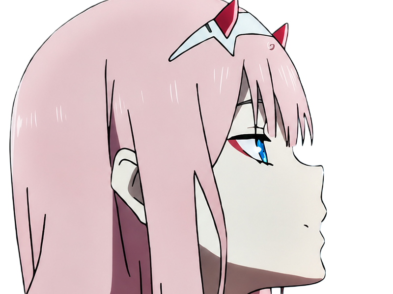 zero two darling franxx hybride humaine-hurleuse sapien femme waifu cheveux roses yeux verts manga anime