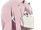zero-two-darling-franxx-hybride-humaine-hurleuse-sapien-femme-waifu-cheveux-roses-yeux-verts-manga-anime