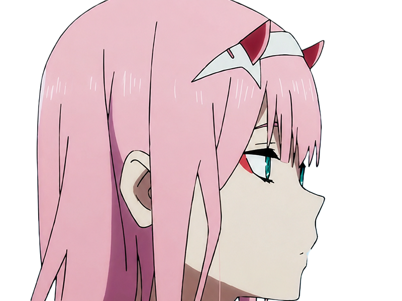 zero two darling franxx hybride humaine-hurleuse sapien femme waifu cheveux roses yeux verts manga anime