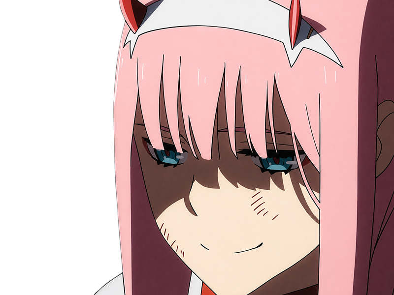 zero two darling franxx hybride humaine-hurleuse sapien femme waifu cheveux roses yeux verts manga anime