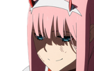 zero-two-darling-franxx-hybride-humaine-hurleuse-sapien-femme-waifu-cheveux-roses-yeux-verts-manga-anime