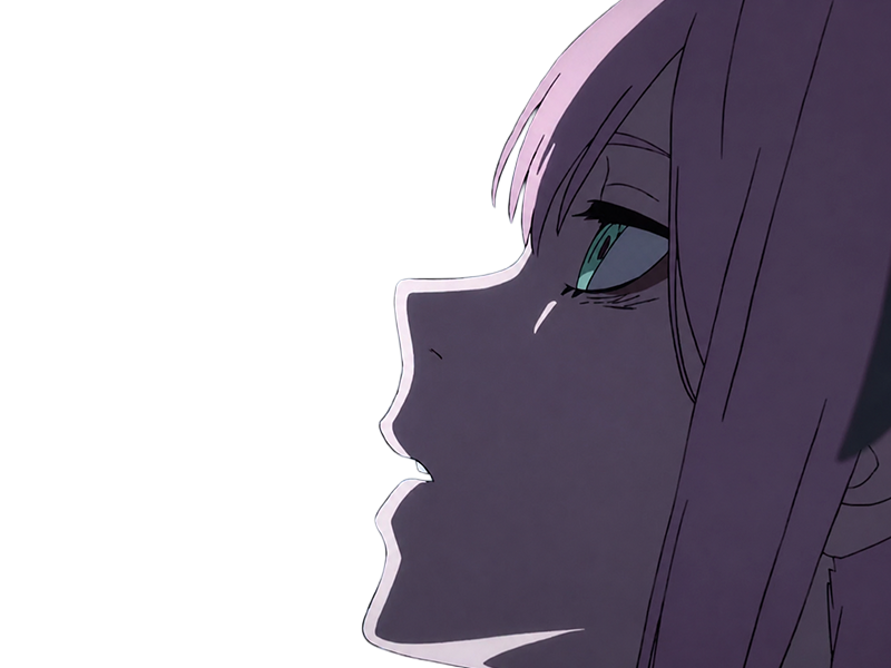 zero two darling franxx hybride humaine-hurleuse sapien femme waifu cheveux roses yeux verts manga anime