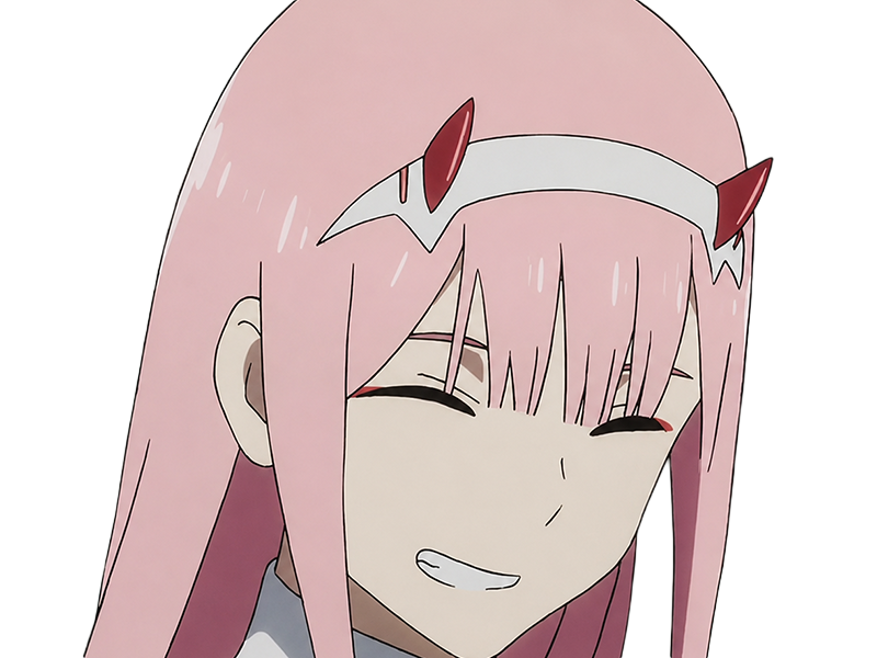 zero two darling franxx hybride humaine-hurleuse sapien femme waifu cheveux roses yeux verts manga anime