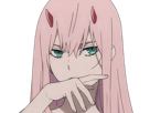 zero-two-darling-franxx-hybride-humaine-hurleuse-sapien-femme-waifu-cheveux-roses-yeux-verts-manga-anime