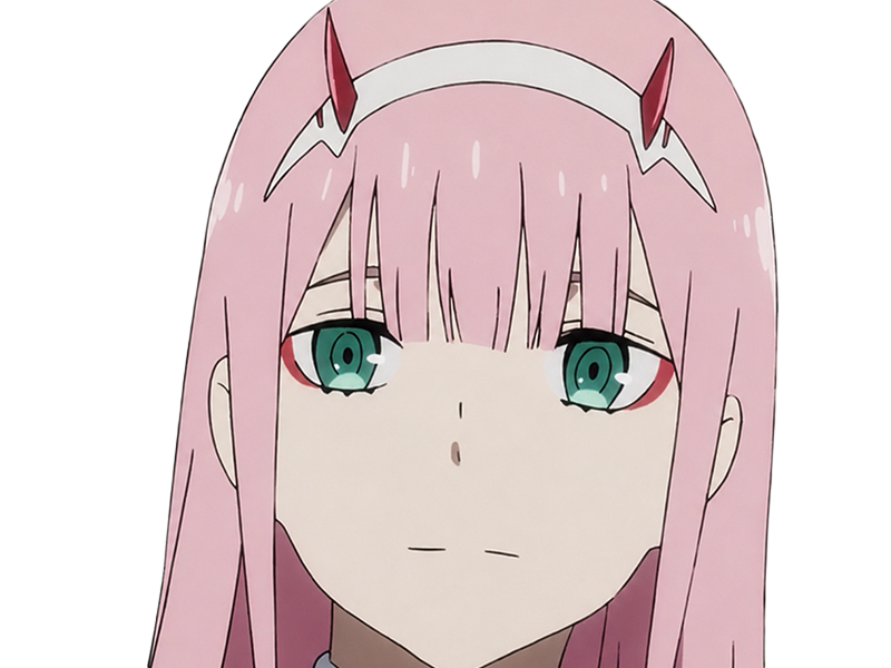 zero two darling franxx hybride humaine-hurleuse sapien femme waifu cheveux roses yeux verts manga anime