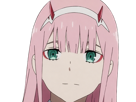 zero-two-darling-franxx-hybride-humaine-hurleuse-sapien-femme-waifu-cheveux-roses-yeux-verts-manga-anime