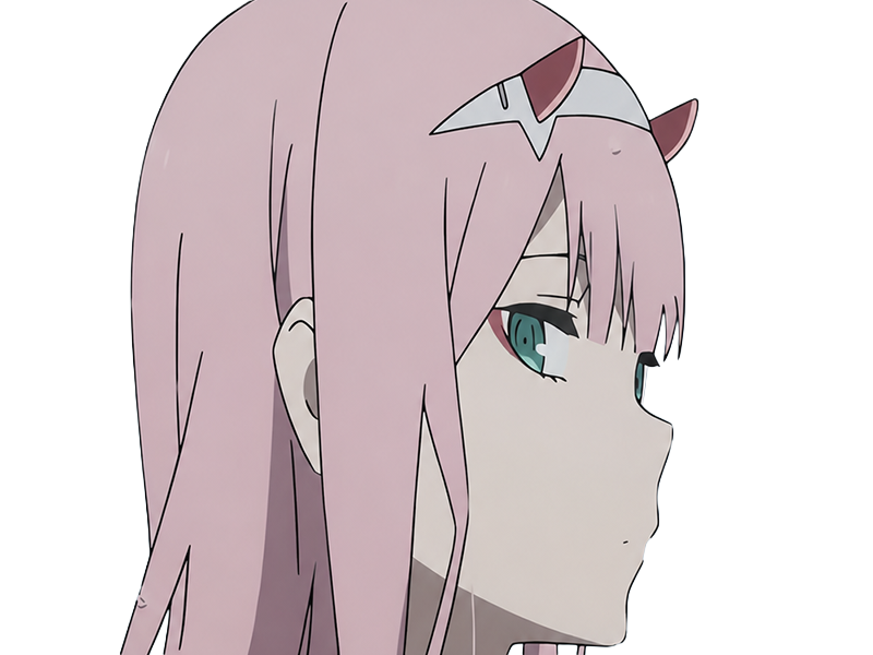 zero two darling franxx hybride humaine-hurleuse sapien femme waifu cheveux roses yeux verts manga anime
