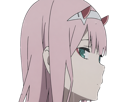 zero-two-darling-franxx-hybride-humaine-hurleuse-sapien-femme-waifu-cheveux-roses-yeux-verts-manga-anime