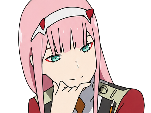 zero two darling franxx hybride humaine-hurleuse sapien femme waifu cheveux roses yeux verts manga anime