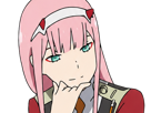 zero-two-darling-franxx-hybride-humaine-hurleuse-sapien-femme-waifu-cheveux-roses-yeux-verts-manga-anime