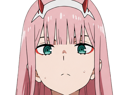 zero two darling franxx hybride humaine-hurleuse sapien femme waifu cheveux roses yeux verts manga anime