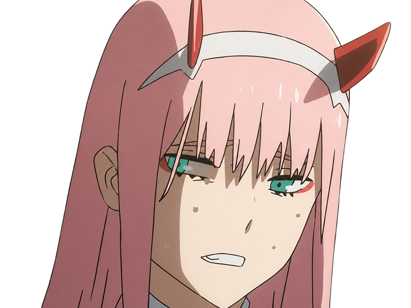 zero two darling franxx hybride humaine-hurleuse sapien femme waifu cheveux roses yeux verts manga anime