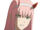 zero-two-darling-franxx-hybride-humaine-hurleuse-sapien-femme-waifu-cheveux-roses-yeux-verts-manga-anime