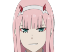 zero-two-darling-franxx-hybride-humaine-hurleuse-sapien-femme-waifu-cheveux-roses-yeux-verts-manga-anime