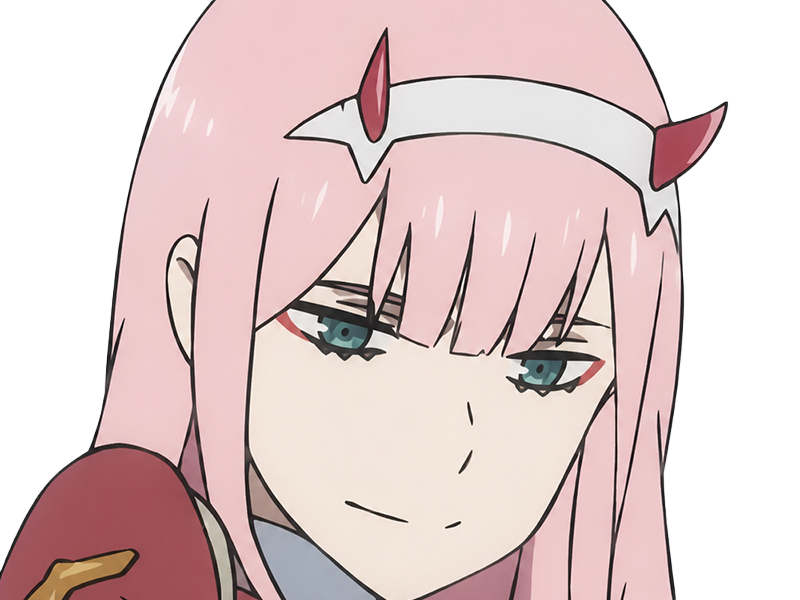 zero two darling franxx hybride humaine-hurleuse sapien femme waifu cheveux roses yeux verts manga anime