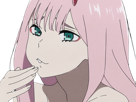 zero-two-darling-franxx-hybride-humaine-hurleuse-sapien-femme-waifu-cheveux-roses-yeux-verts-manga-anime