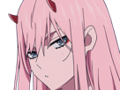 zero-two-darling-franxx-hybride-humaine-hurleuse-sapien-femme-waifu-cheveux-roses-yeux-verts-manga-anime