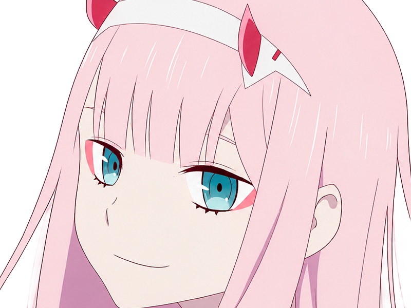 zero two darling franxx hybride humaine-hurleuse sapien femme waifu cheveux roses yeux verts manga anime
