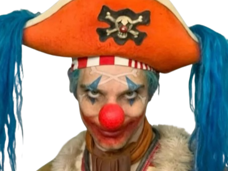 jeff ward one piece live action buggy clown bleu fic bloop
