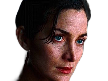 carrie anne moss matrix trinity cheveux noir latex cuir fic bloop lunettes