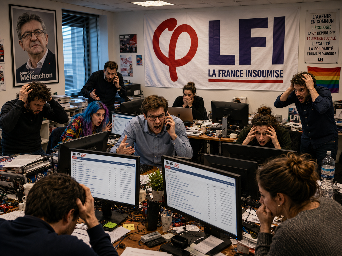 lfi discord panique melenchon ddb bureau forum lgbt insoumis