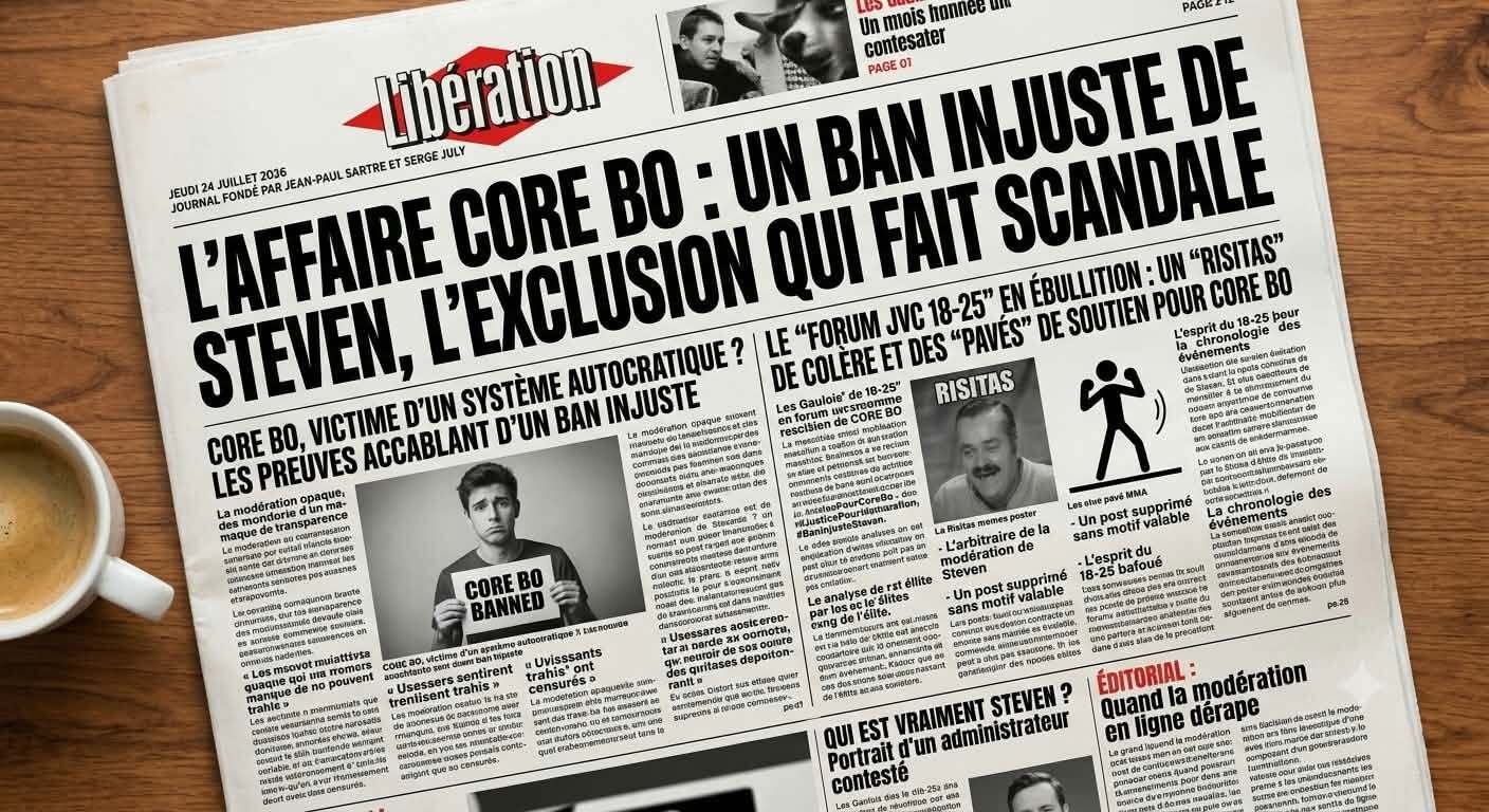 corebo injustice bann facebook steven liberte 23juillet2026 election victoire modo moderateur