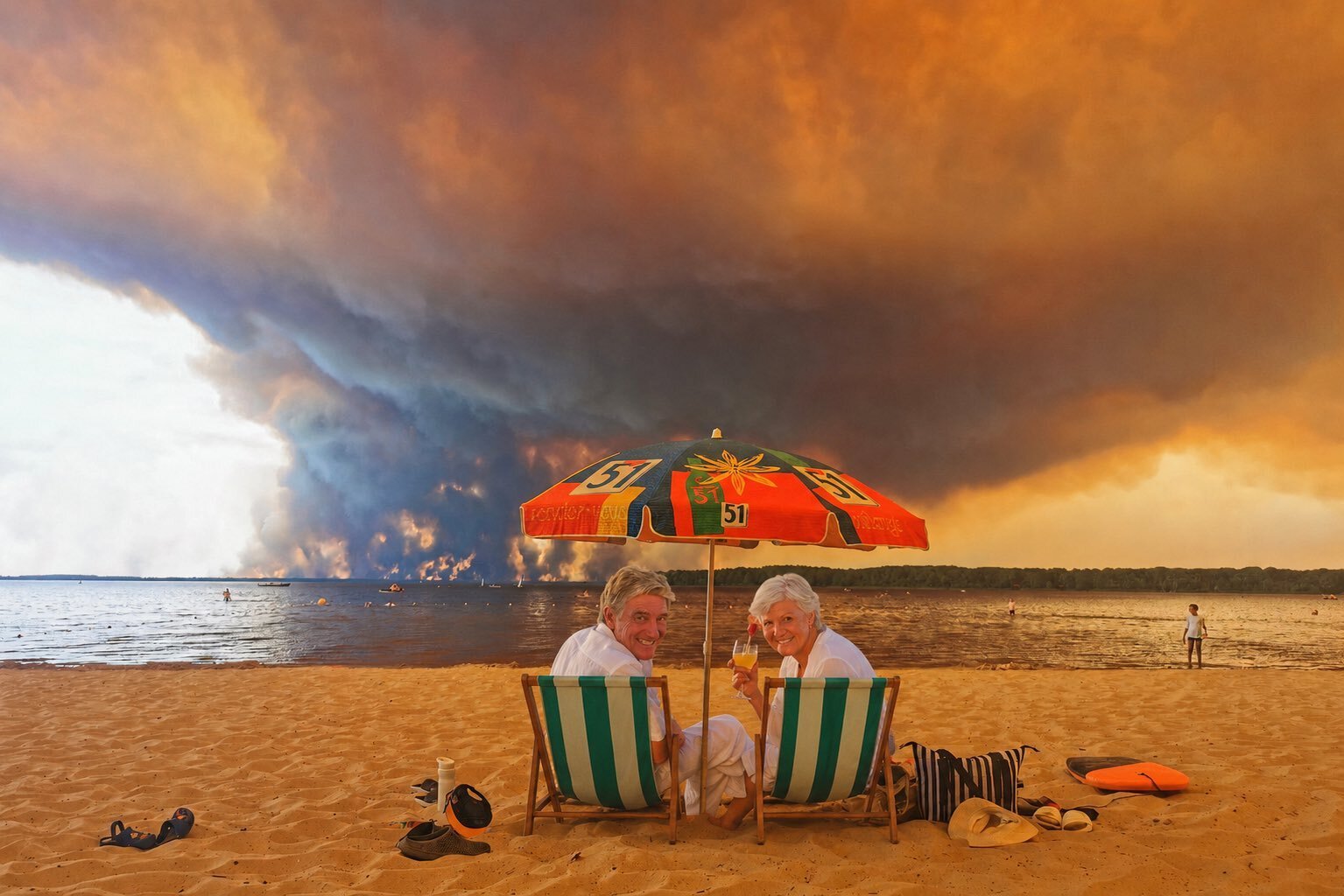 boomer retraite pensions bernard chantal incendie brule terre brulee purification parasol vieux