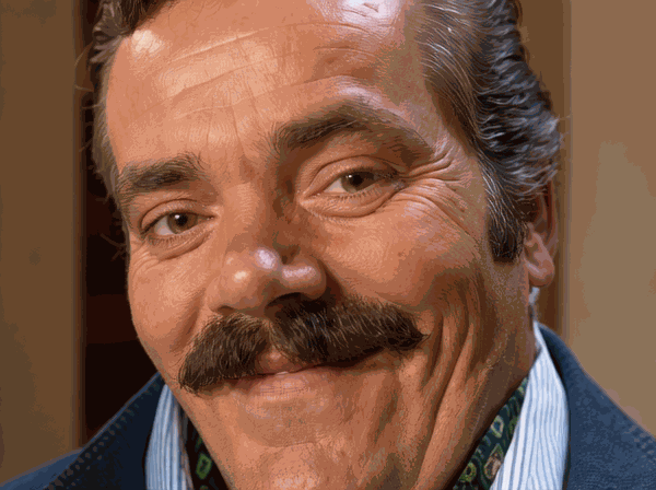 risitas bg costume soiree chad seducteur sourire moqueur gif