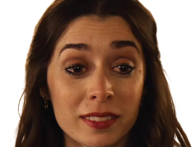 Sticker cristin milioti actrice femme brune grands yeux marron trentaine trentenaire black mirror par Hapi_meal