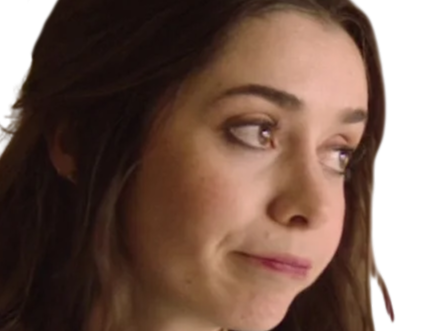 Sticker cristin milioti actrice femme brune grands yeux marron trentaine trentenaire black mirror par Hapi_meal