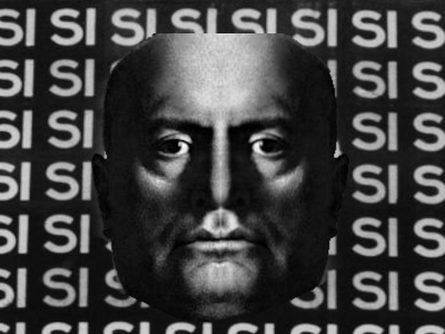 benito mussolini sombre si palais braschi 1934 fasciste italien italie sculpture propagande miroir