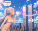 frieren-tours-jumelles-world-trade-center-2001-11-septembre-bisou-magique-maillot-gueri-anime-girl