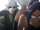kisuke-urahara-bleach-chapeau-vert-oeil-opimissime-bloop-yoruichi-shihouin-probleme-de-couple