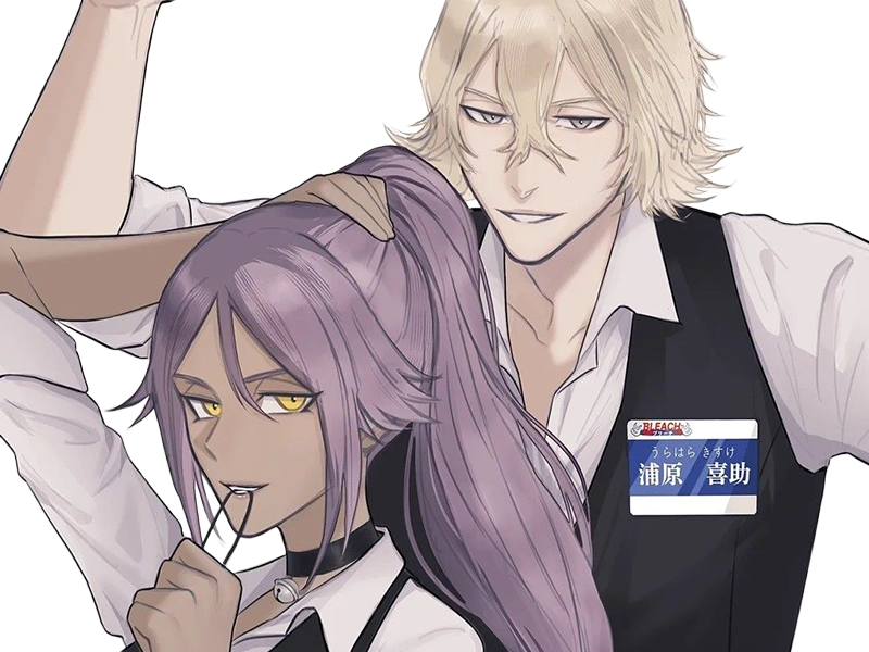 kisuke urahara bleach chapeau vert oeil opimissime bloop yoruichi shihouin probleme de couple