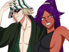 kisuke-urahara-bleach-chapeau-vert-oeil-opimissime-bloop-yoruichi-shihouin-probleme-de-couple