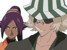 kisuke-urahara-bleach-chapeau-vert-oeil-opimissime-bloop-yoruichi-shihouin-probleme-de-couple