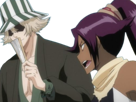 kisuke-urahara-bleach-chapeau-vert-oeil-opimissime-bloop-yoruichi-shihouin-probleme-de-couple