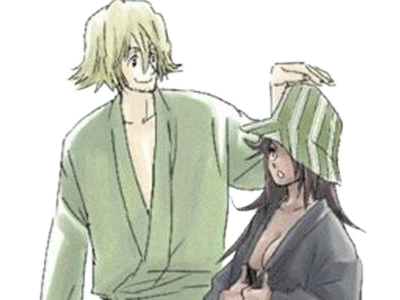 kisuke urahara bleach chapeau vert oeil opimissime bloop yoruichi shihouin probleme de couple