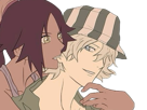kisuke-urahara-bleach-chapeau-vert-oeil-opimissime-bloop-yoruichi-shihouin-probleme-de-couple