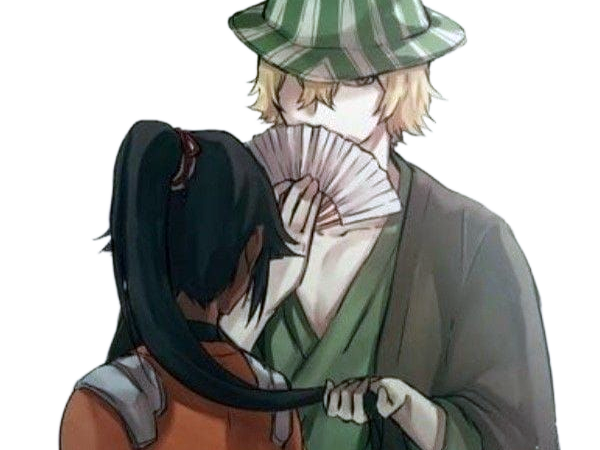 kisuke urahara bleach chapeau vert oeil opimissime bloop yoruichi shihouin probleme de couple