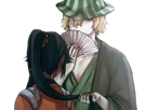 kisuke-urahara-bleach-chapeau-vert-oeil-opimissime-bloop-yoruichi-shihouin-probleme-de-couple