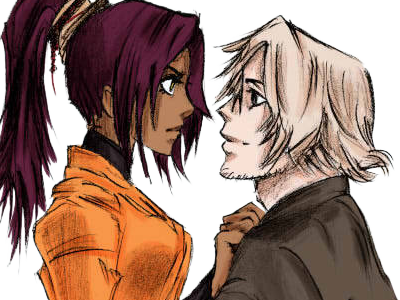 kisuke urahara bleach chapeau vert oeil opimissime bloop yoruichi shihouin probleme de couple