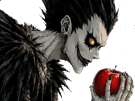 ryuk-death-note-pluton-ange-demon-ailes-noir-yeux-jaune-soufre-pomme-fic-bloop