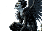 ryuk-death-note-pluton-ange-demon-ailes-noir-yeux-jaune-soufre-pomme-fic-bloop