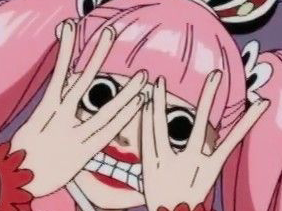 perona one piece cheveux rose frange yeux noir atropos fic bloop
