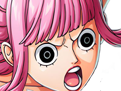 perona one piece cheveux rose frange yeux noir atropos fic bloop