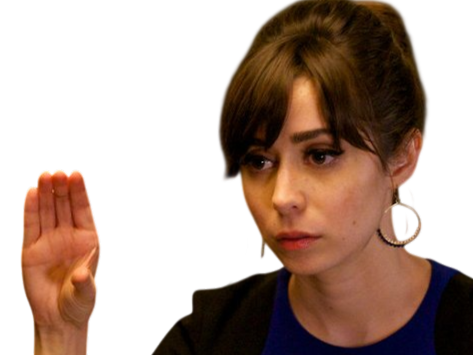 Sticker cristin milioti actrice femme brune grands yeux marron par Hapi_meal