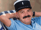 gilbert-police-gendarmerie-sucres-flic-transat-vacance-soleil-tranquille-fatigue-detente-gendarme-pose-gif